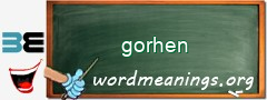 WordMeaning blackboard for gorhen